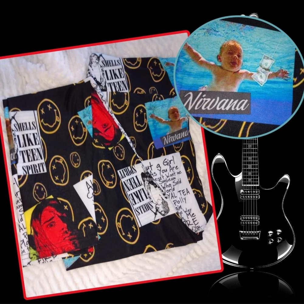 Nirvana, Kurt Cobain custom Leggings TC 14-24